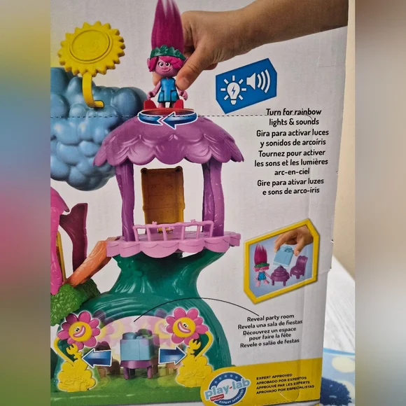 Fisher-Price Imaginext Dreamworks Trolls Rainbow TreeHouse Lights & Sounds New - Picture 6 of 10